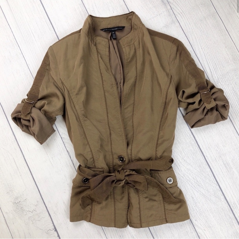 White House Black Market - Olive Utility Jacket 00 NWOT